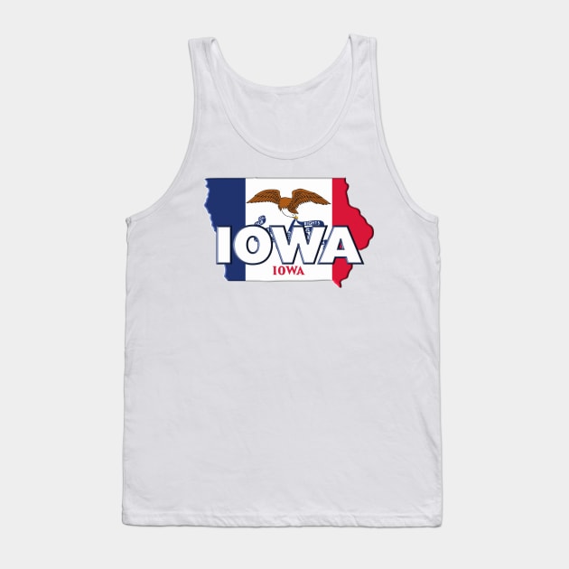 Iowa Colored State Tank Top by m2inspiration